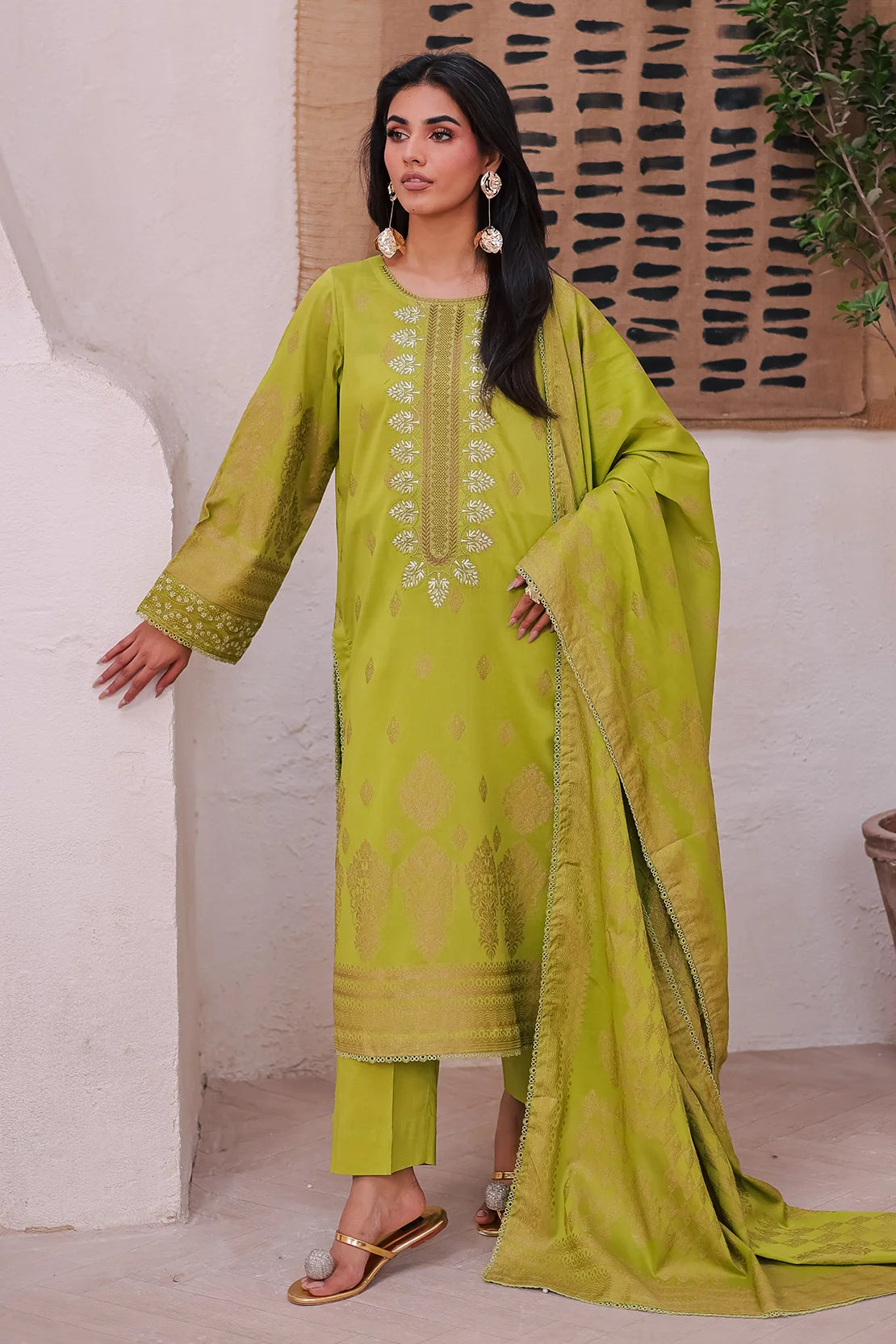 Rashid Textile | Iram Embroidered Jacquard Lawn | 458J