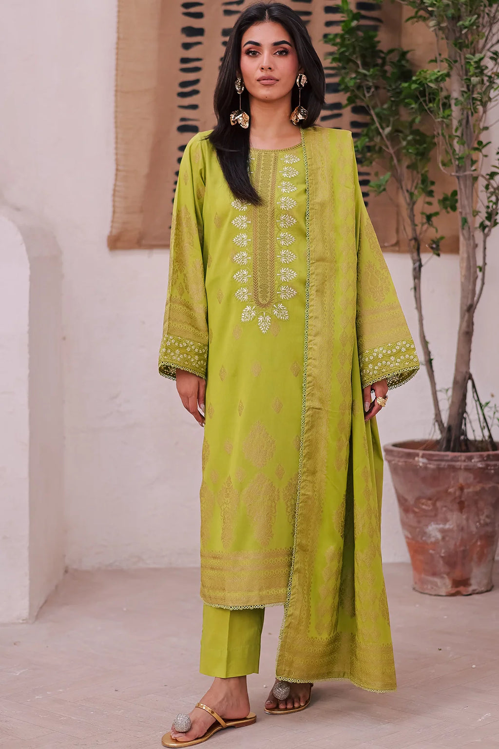 Rashid Textile | Iram Embroidered Jacquard Lawn | 458J