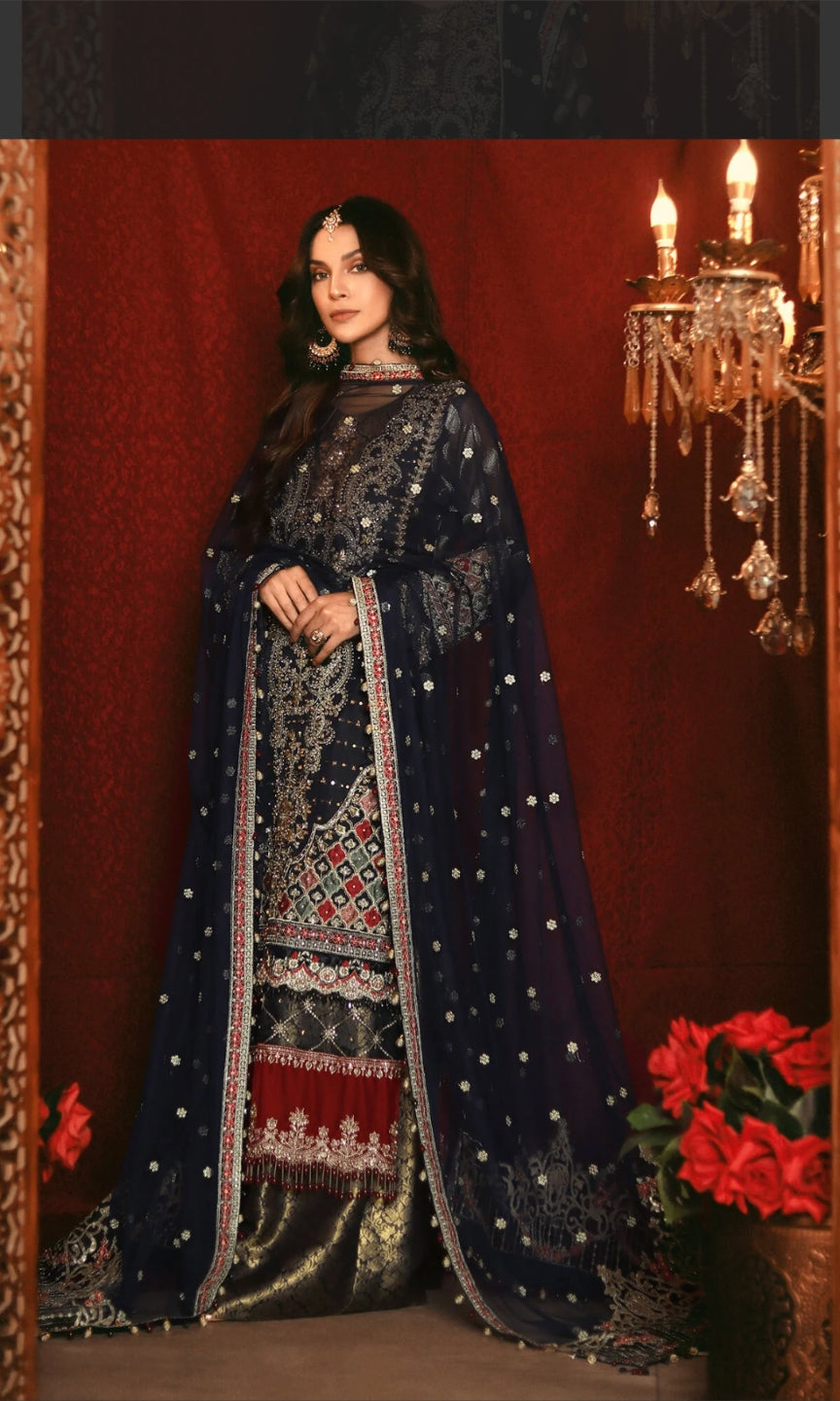 Raeesa Premium | Nooraniat | D3-Dark Midnight Blue