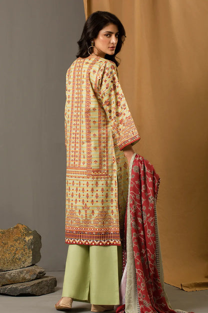 3 Piece – Premium Printed Khadar – 8350