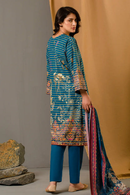 3 Piece – Premium Printed Khadar – 8342