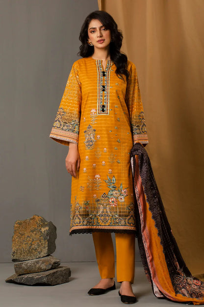 3 Piece – Premium Printed Khadar – 8343