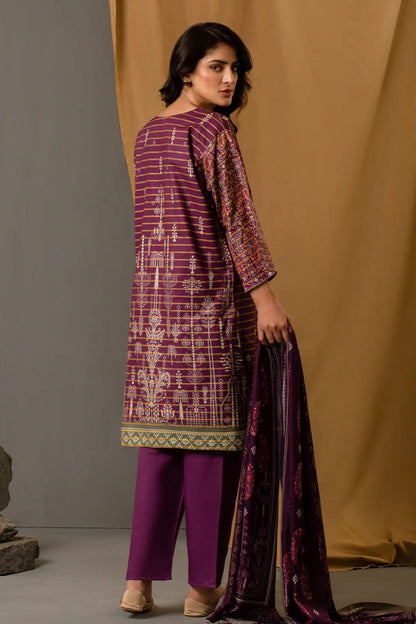 3 Piece – Premium Printed Khadar – 8345