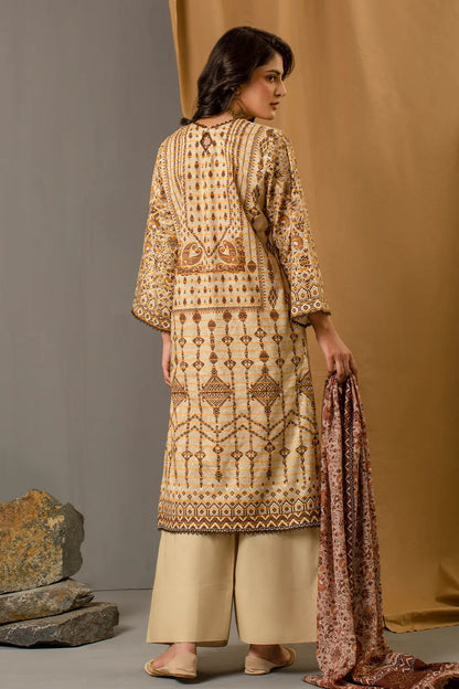 3 Piece – Premium Printed Khadar – 8349