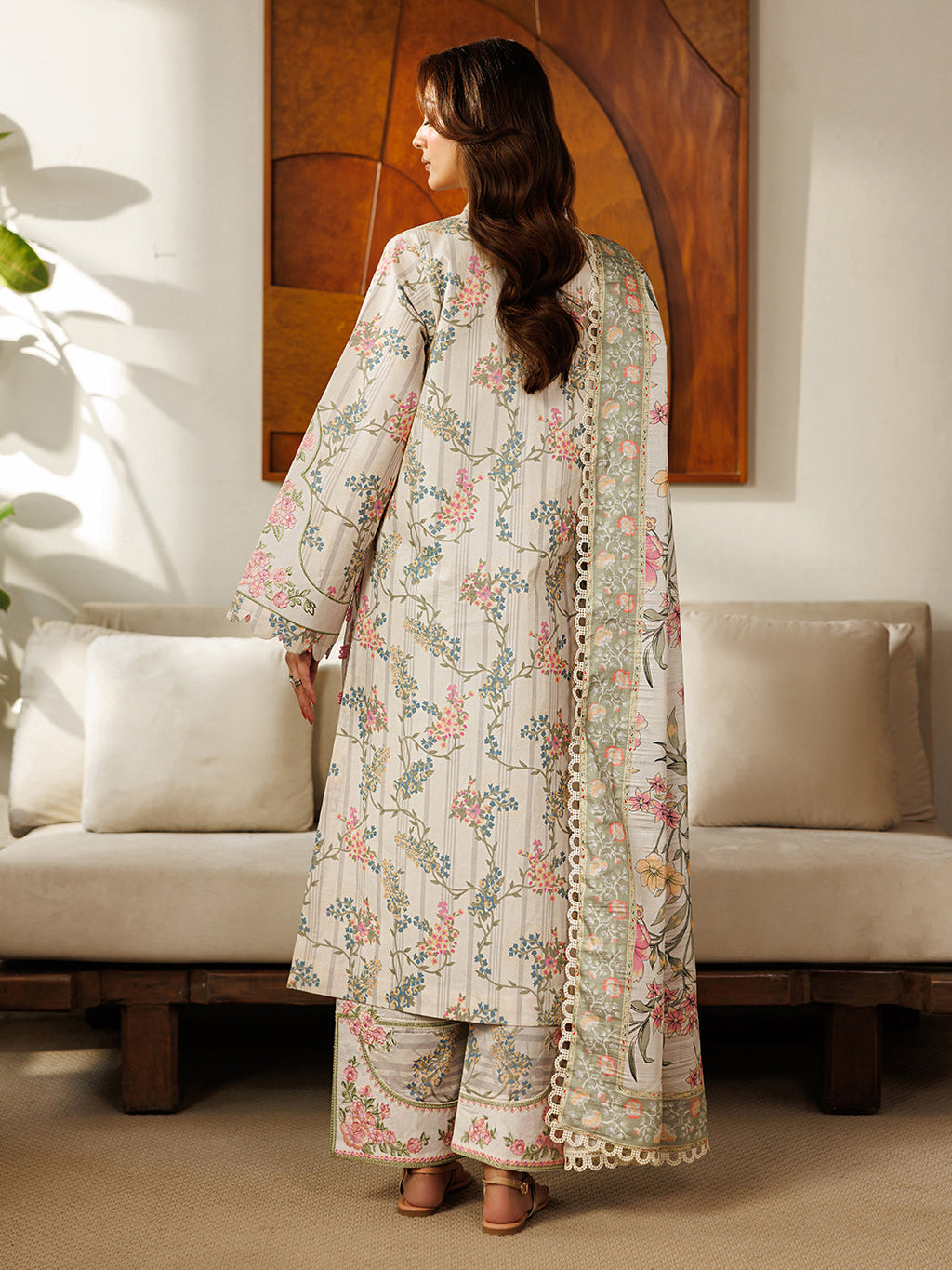 Mahnur | Leila 3 PC Lawn '26 | L-03