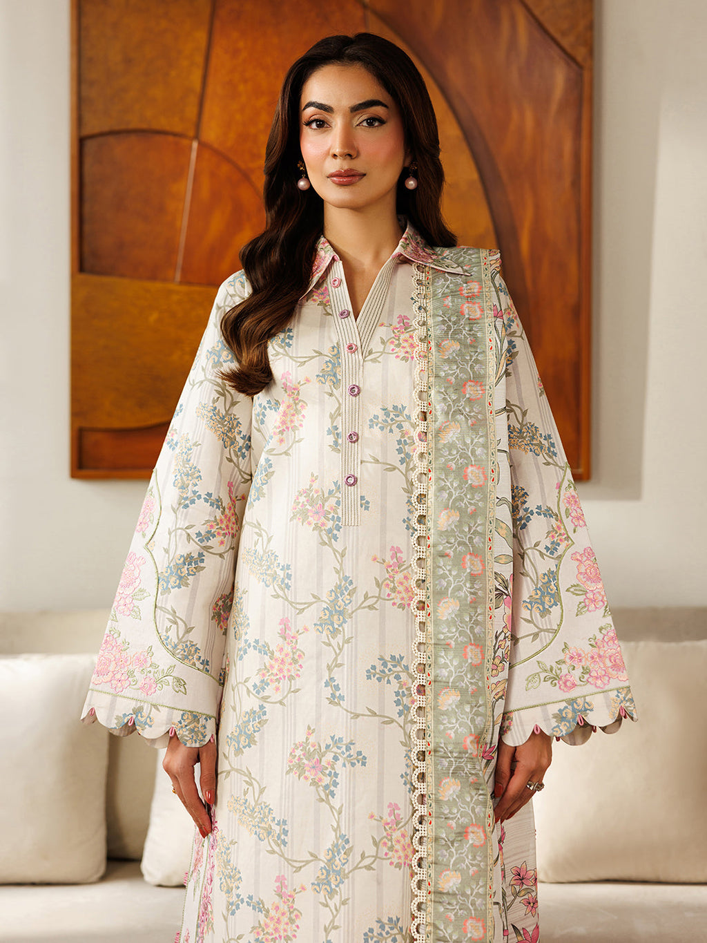 Mahnur | Leila 3 PC Lawn '26 | L-03