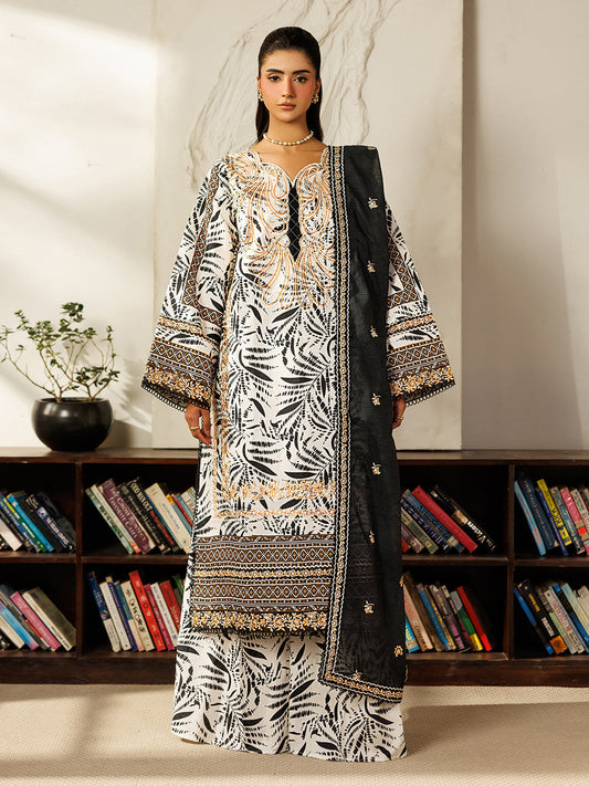 Mahnur | Leila 3 PC Lawn '26 | L-08