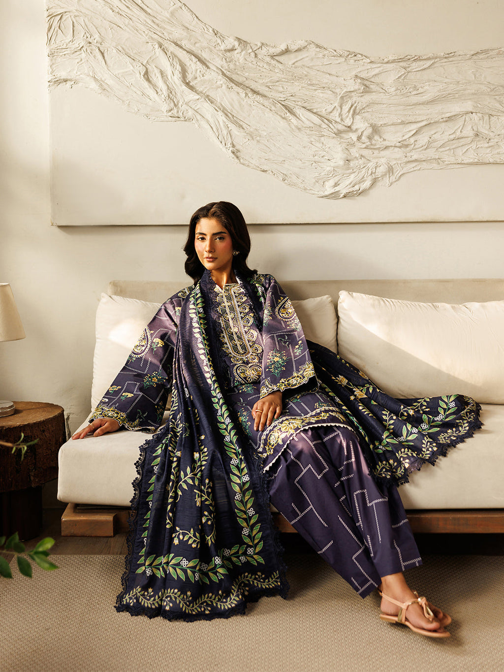 Mahnur | Leila 3 PC Lawn '26 | L-09