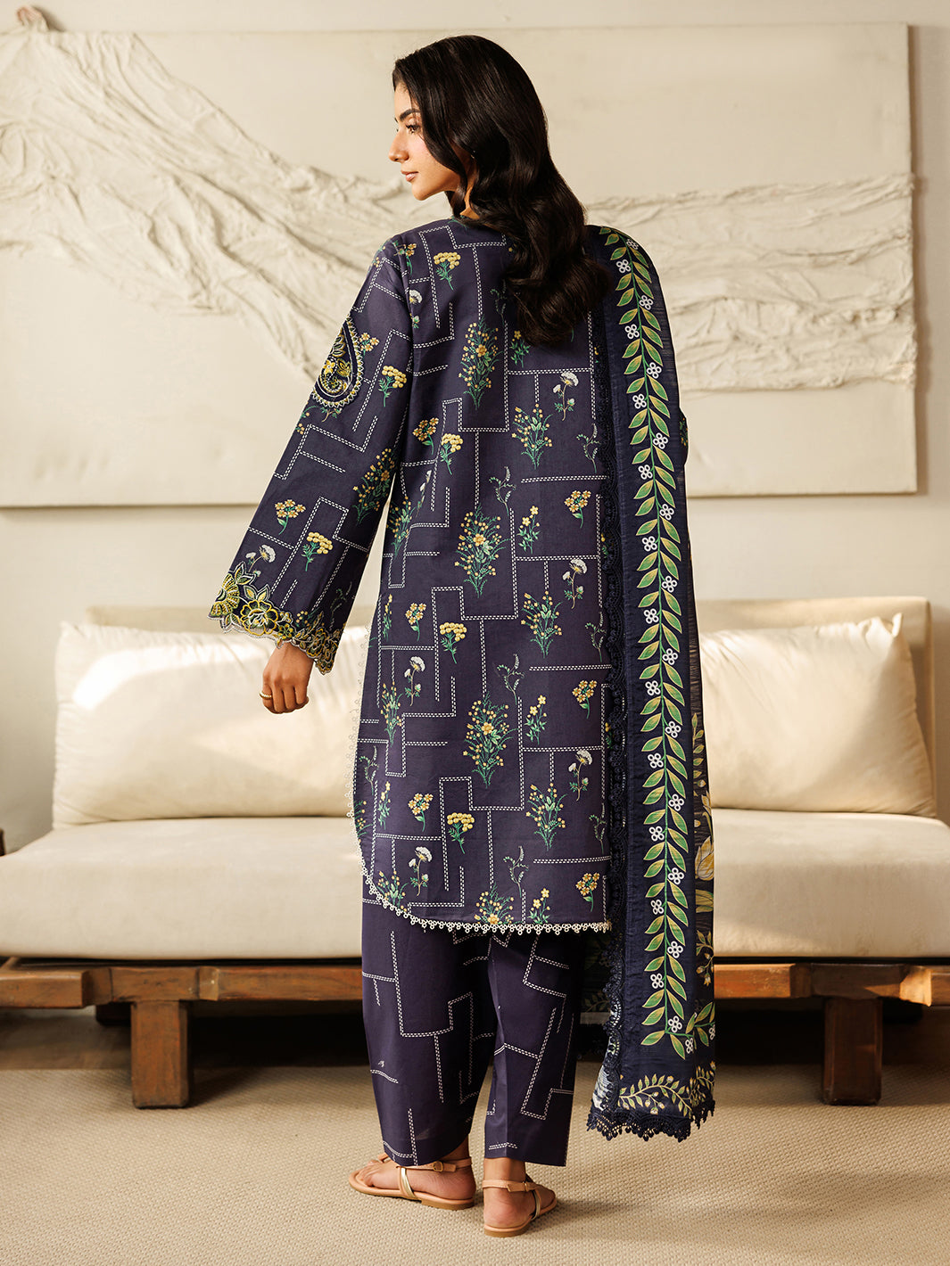 Mahnur | Leila 3 PC Lawn '26 | L-09
