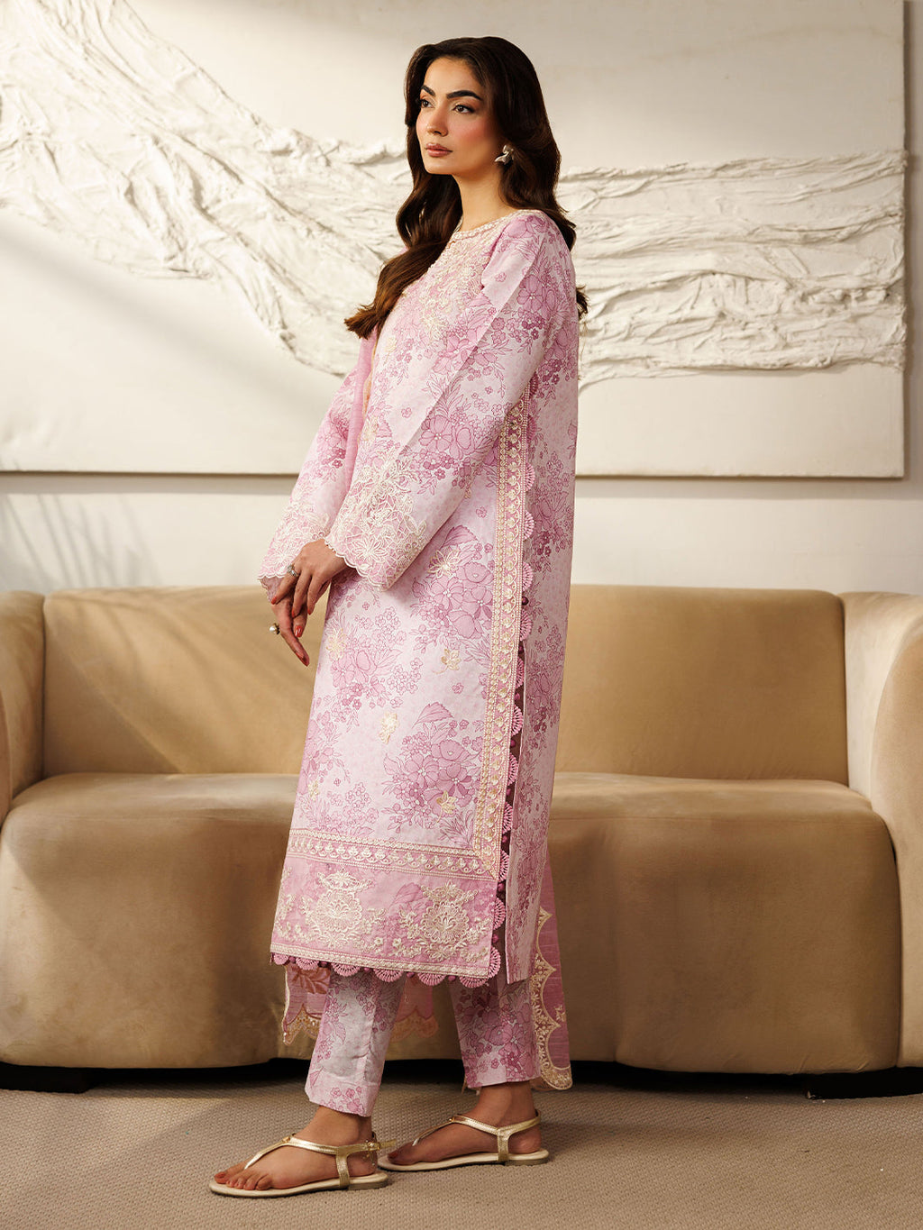 Mahnur | Leila 3 PC Lawn '26 | L-12