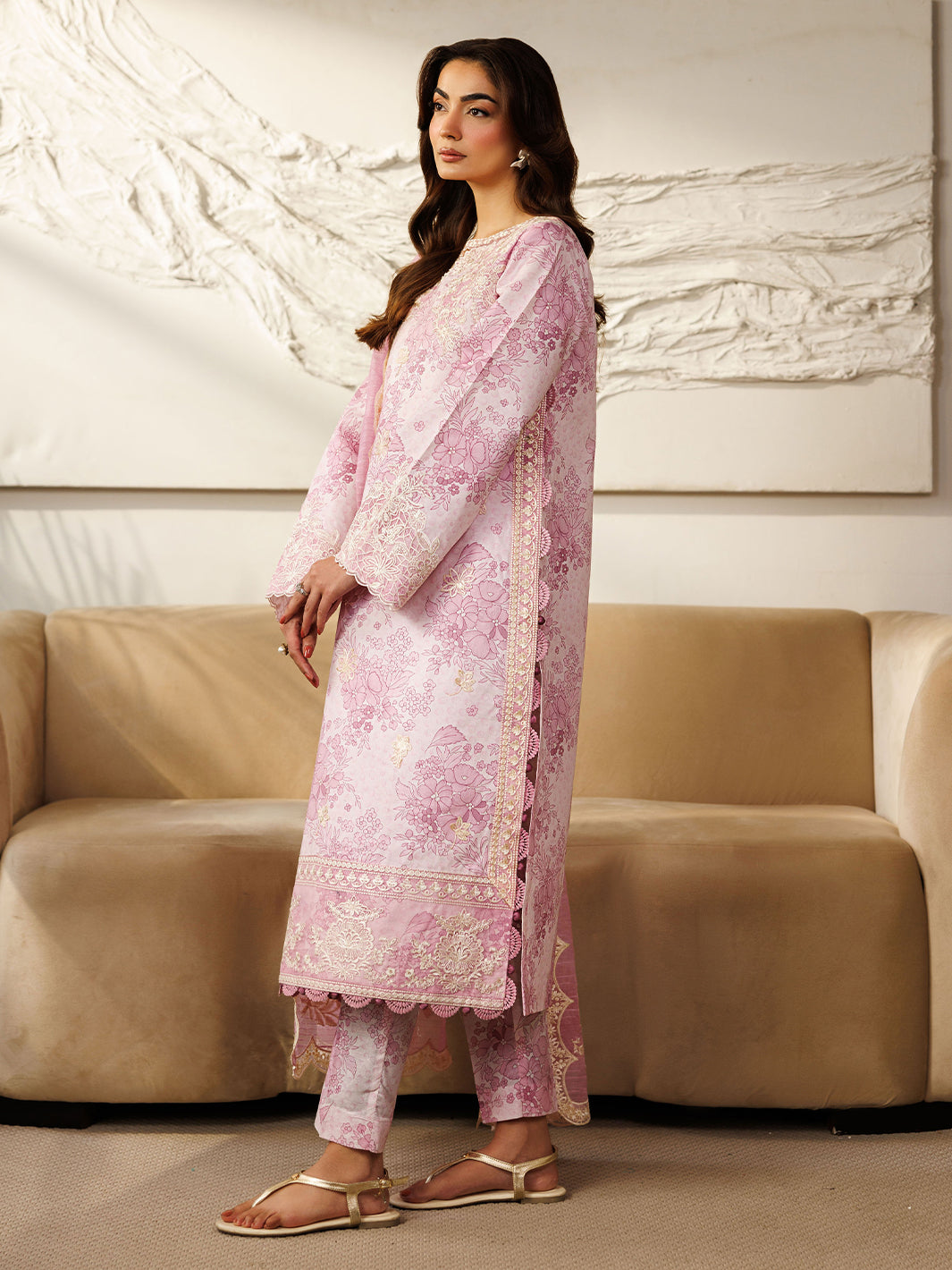 Mahnur | Leila 3 PC Lawn '26 | L-12