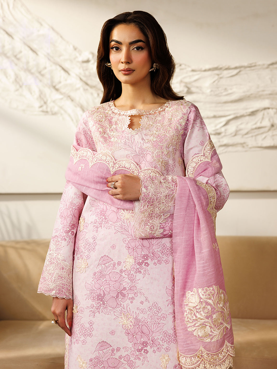Mahnur | Leila 3 PC Lawn '26 | L-12