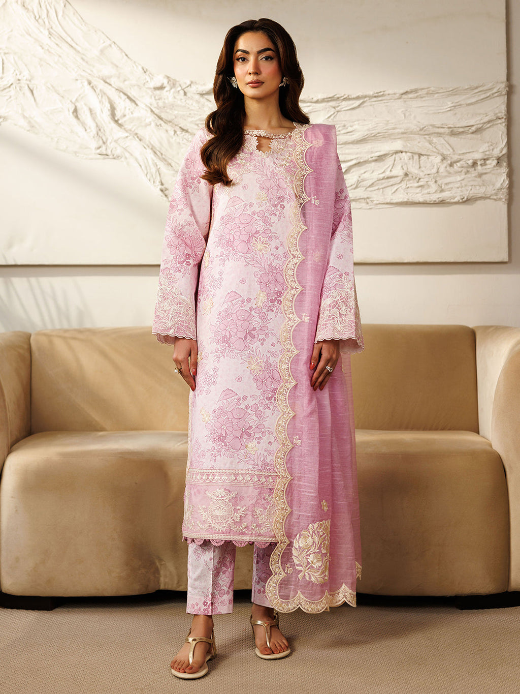 Mahnur | Leila 3 PC Lawn '26 | L-12