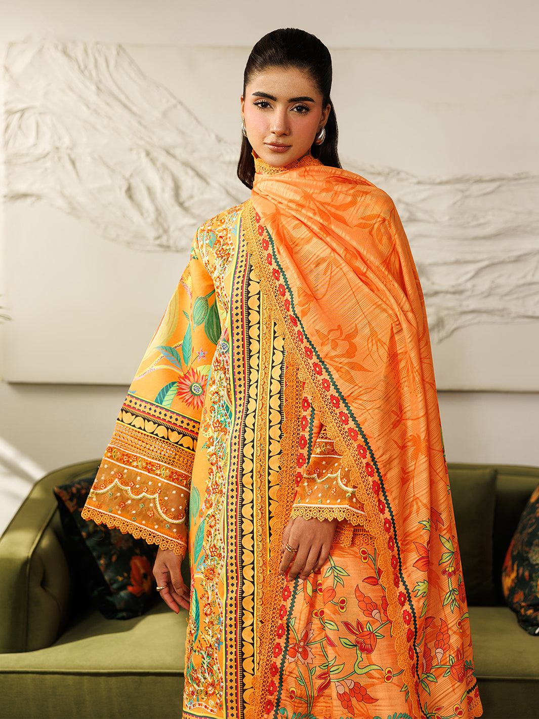 Mahnur | Leila 3 PC Lawn '26 | L-13