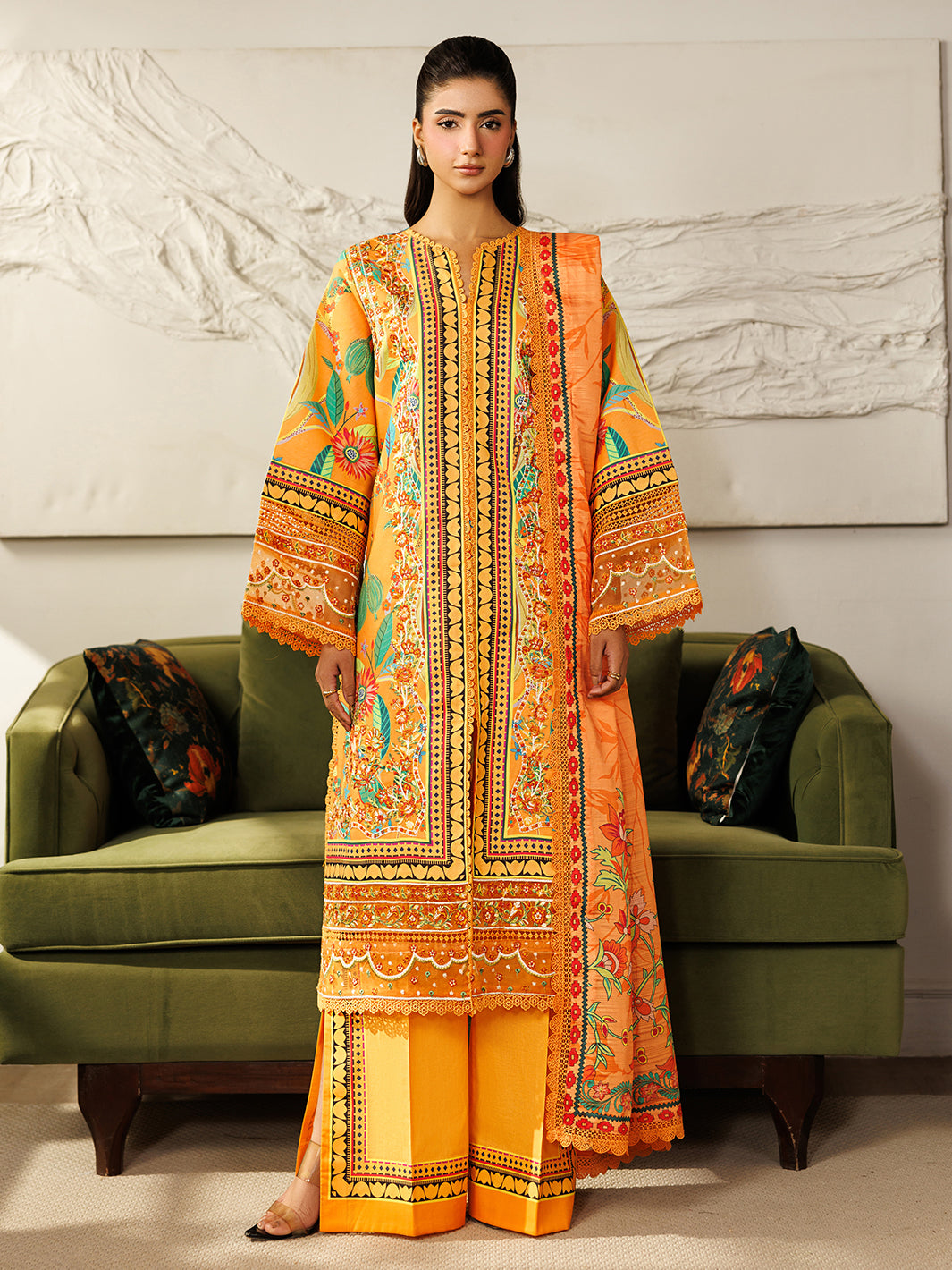 Mahnur | Leila 3 PC Lawn '26 | L-13