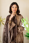3 Piece - Embroidered Luxury Lawn - 8148