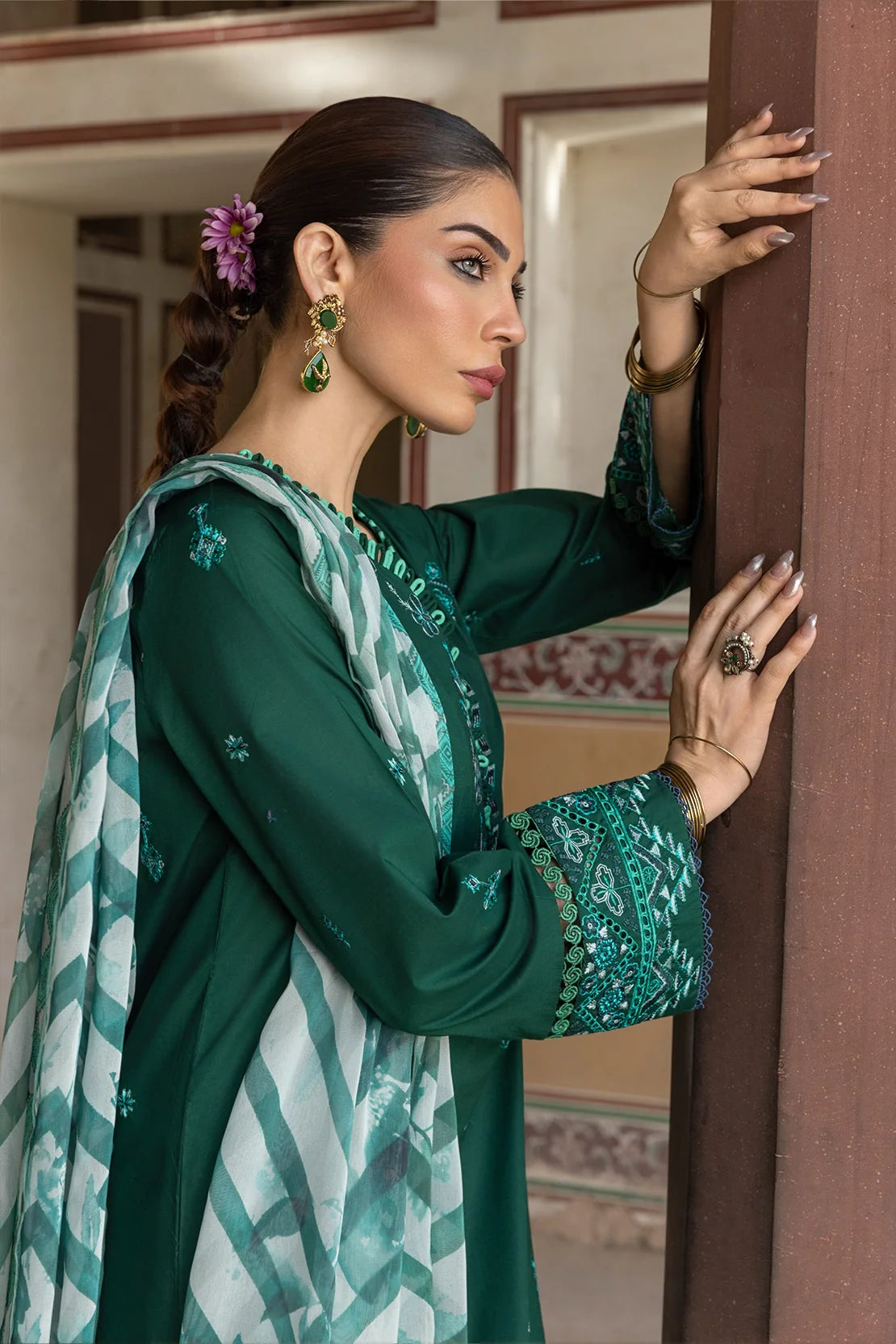 Rashid Textile | Manzil Embroidered Lawn | 574