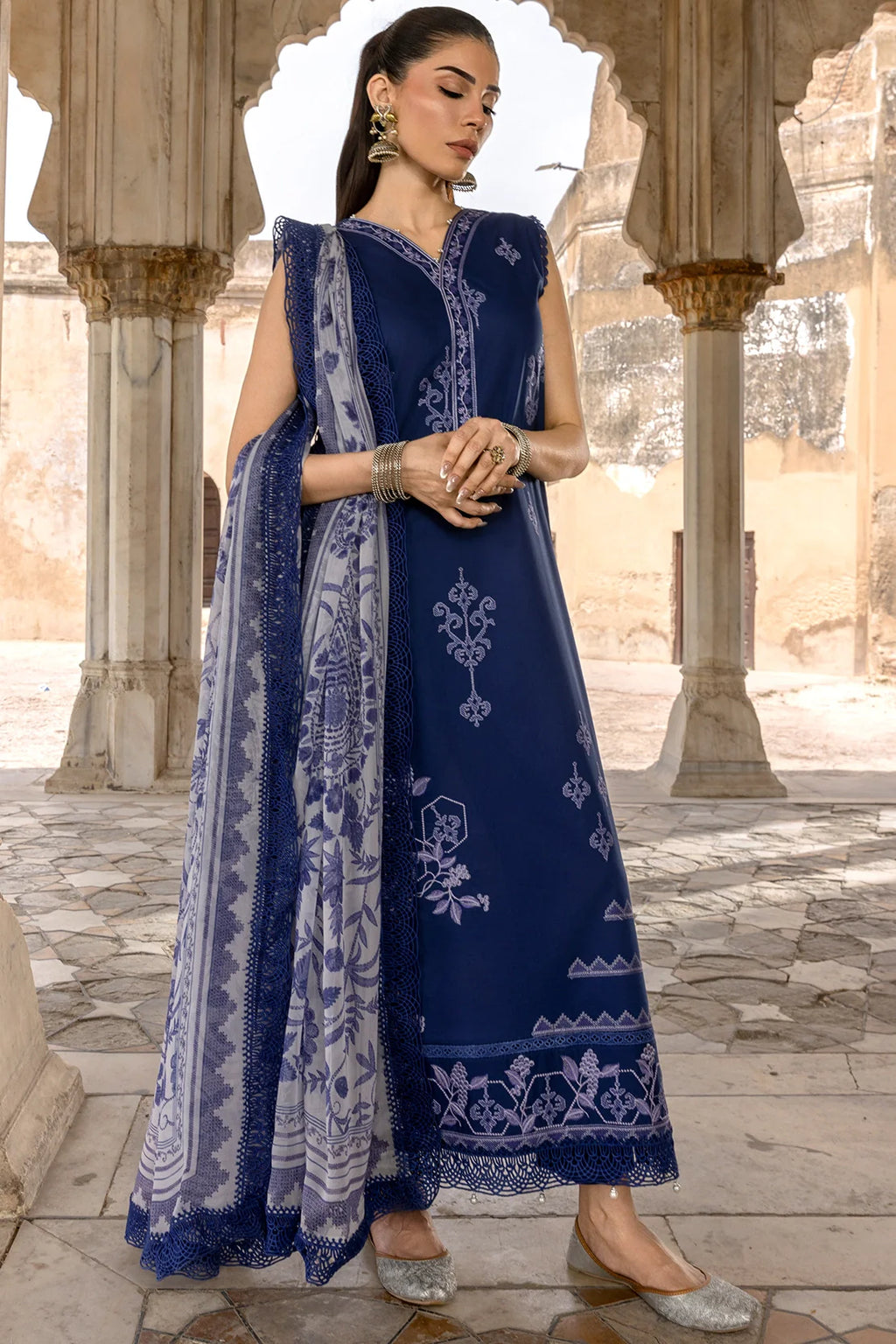 Rashid Textile | Manzil Embroidered Lawn | 575
