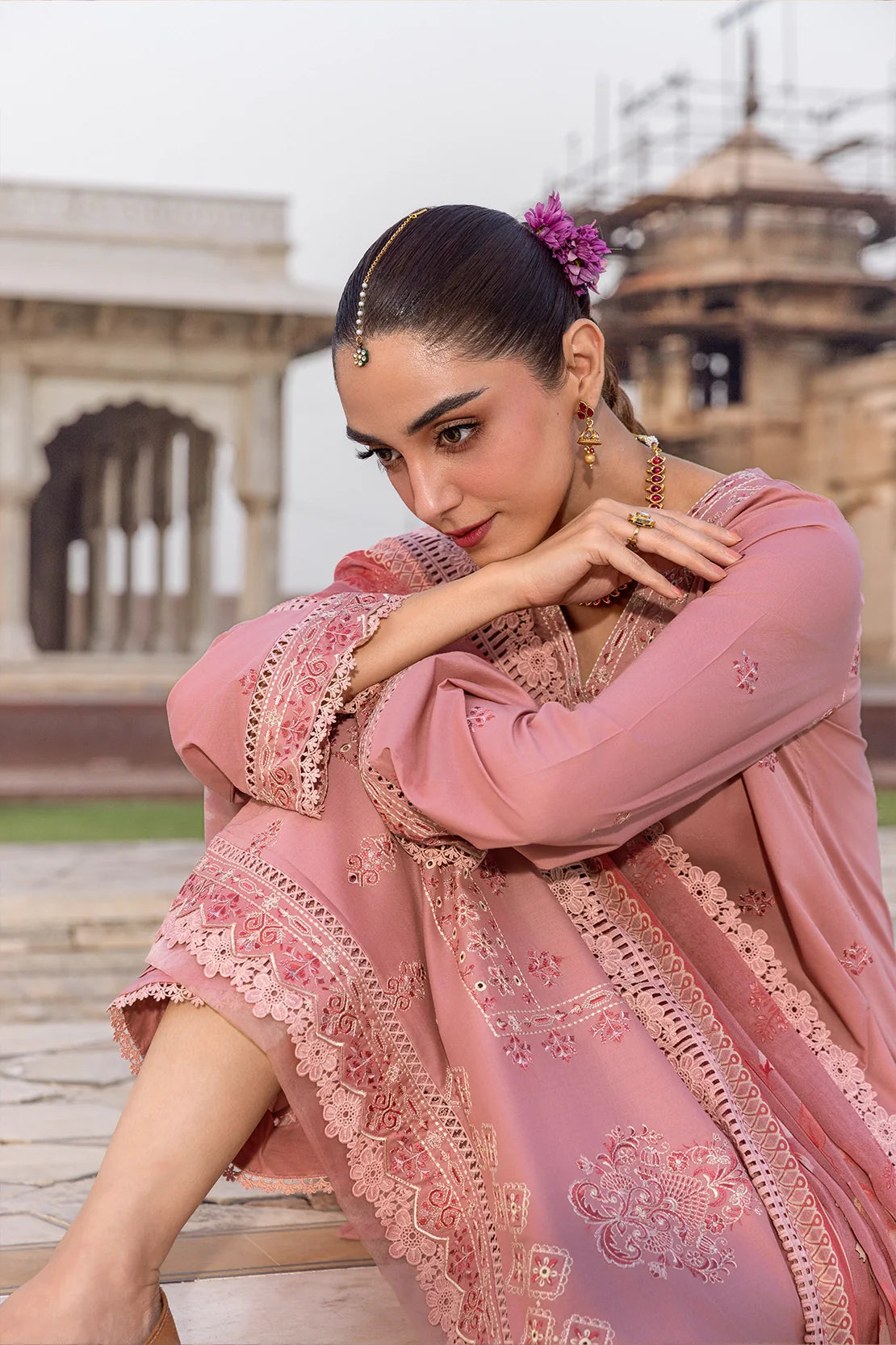 Rashid Textile | Manzil Embroidered Lawn | 577