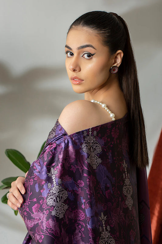 3 Piece – Digitally Printed Silk  – 8290