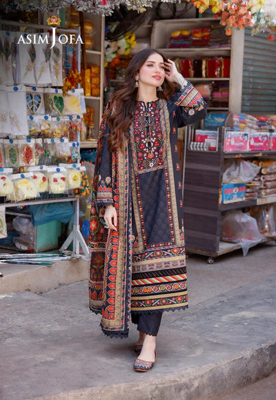 Asim Jofa | PRINTED ARABIC LAWN | AJPL-09