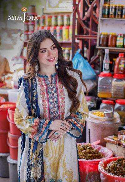 Asim Jofa | PRINTED ARABIC LAWN | AJPL-18