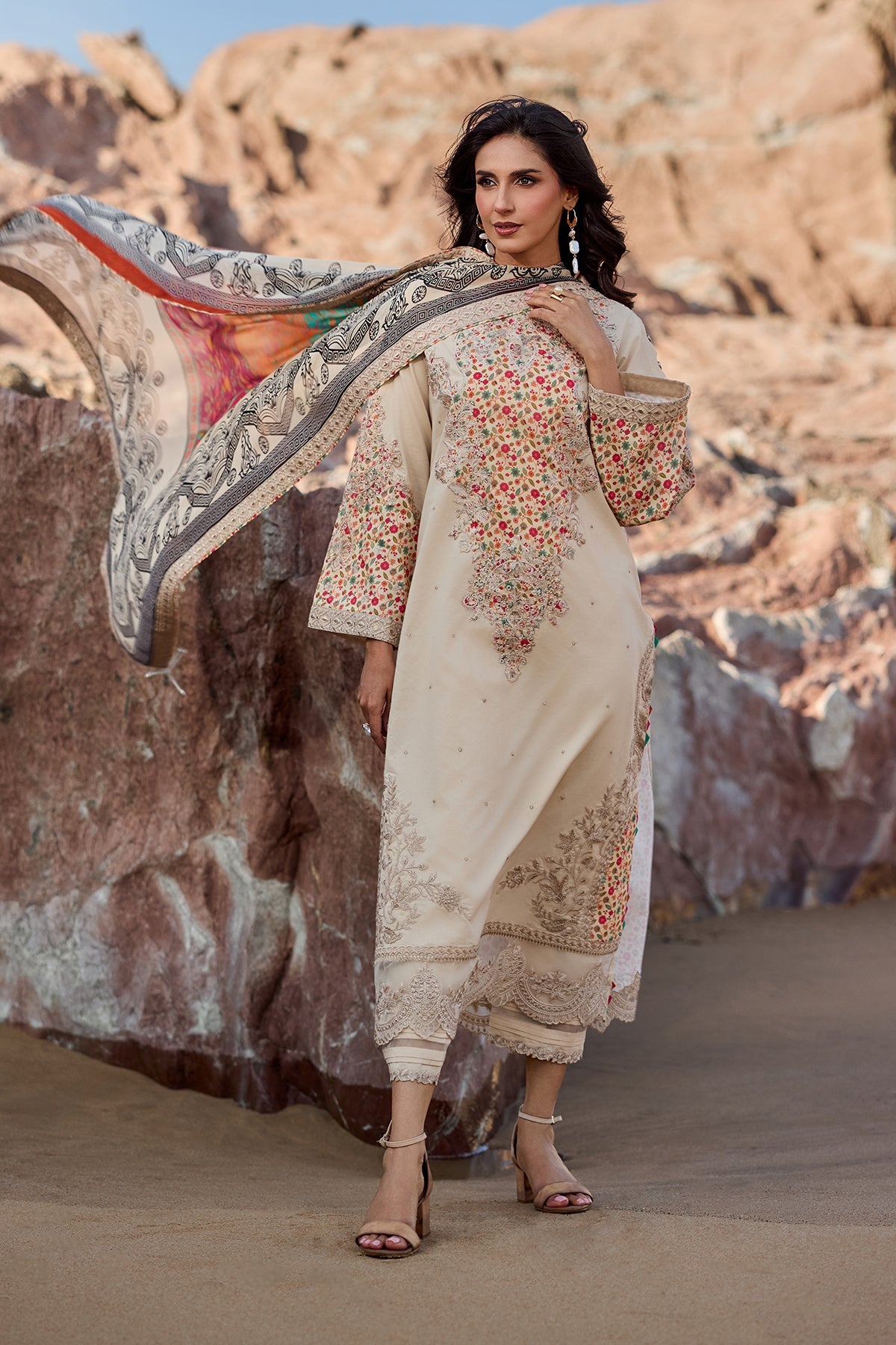 Charizma | SunShine - Vol 1 '26 - 3 PC Embroidered Lawn | CSN6-01