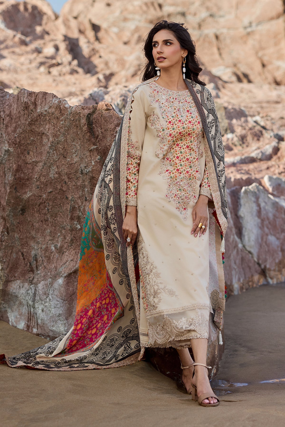 Charizma | SunShine - Vol 1 '26 - 3 PC Embroidered Lawn | CSN6-01