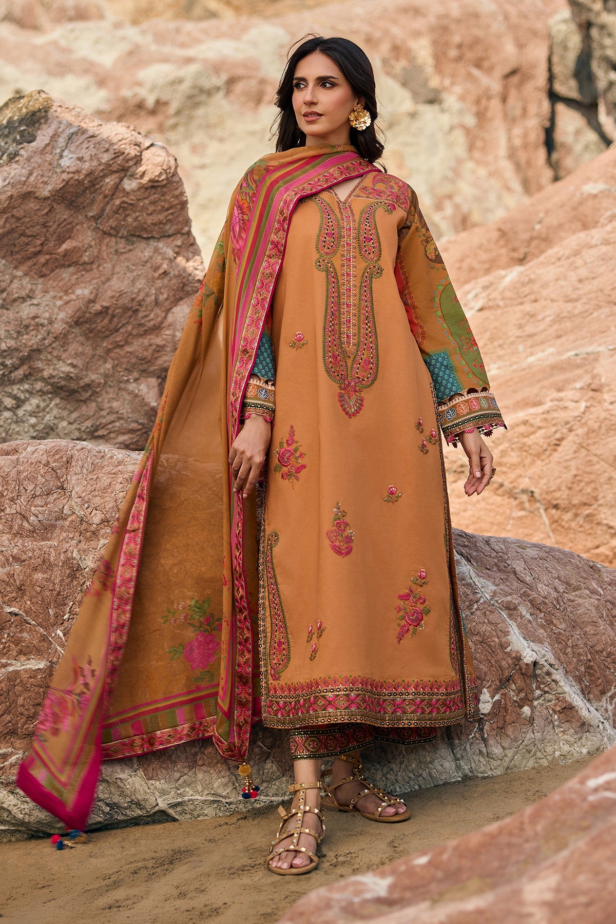 Charizma | SunShine - Vol 1 '26 - 3 PC Embroidered Lawn | CSN6-02