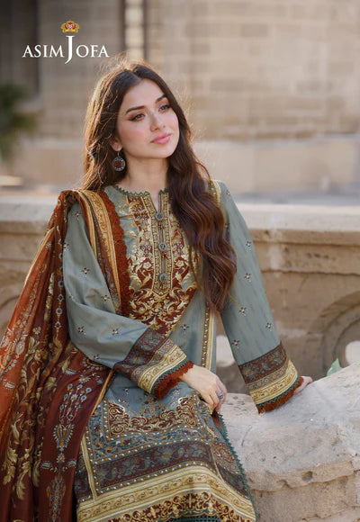 Asim Jofa | PRINTED ARABIC LAWN | AJPL-10