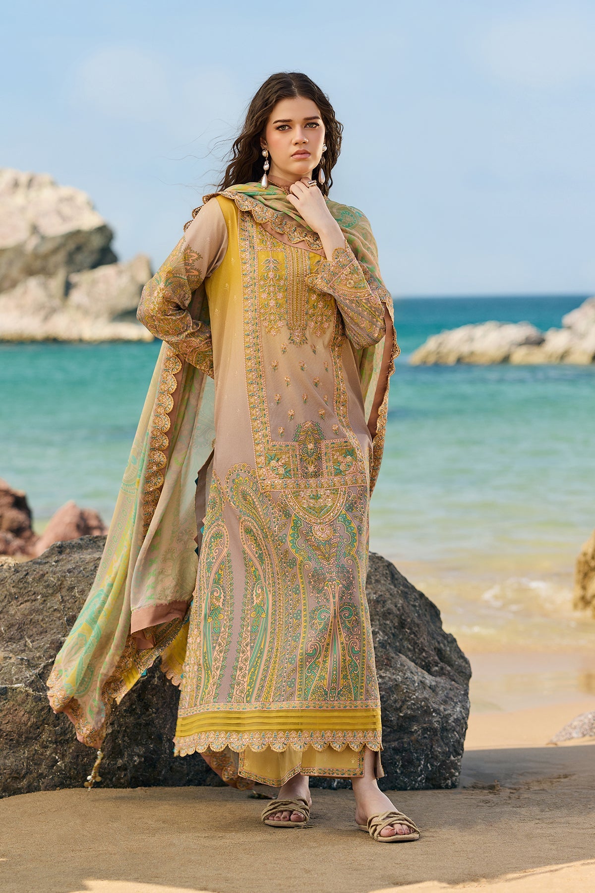 Charizma | 3-PC Unstitched Embroidered Swiss Collection | CSM6-01