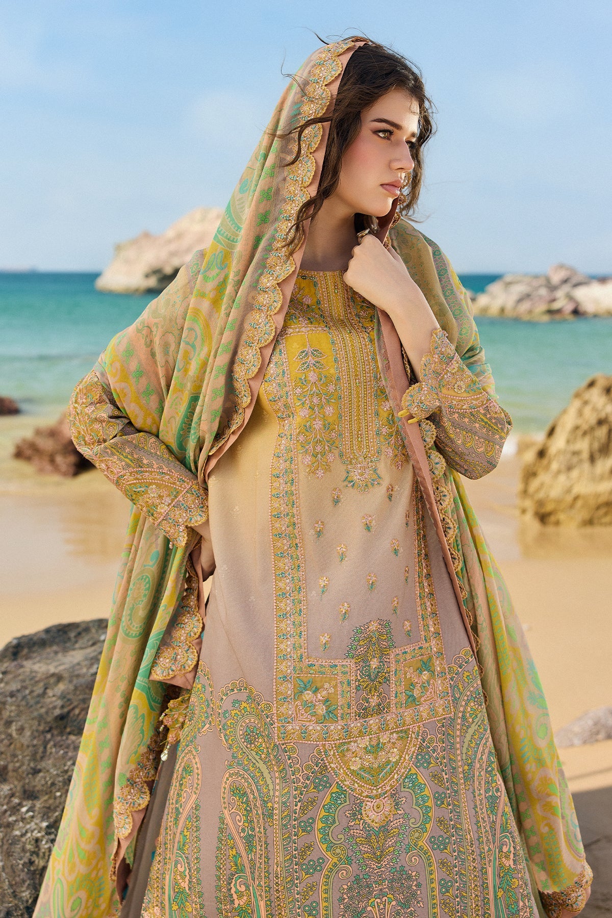 Charizma | 3-PC Unstitched Embroidered Swiss Collection | CSM6-01