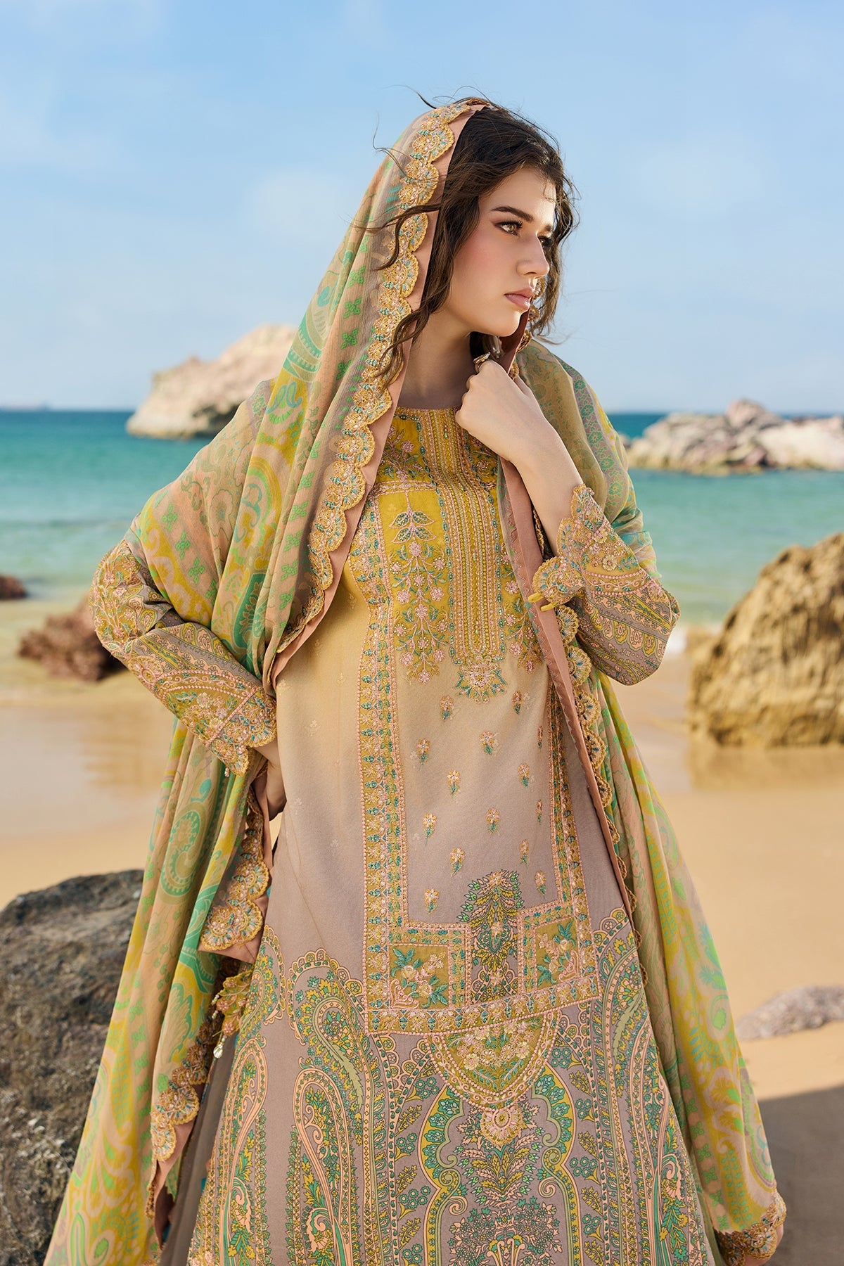 Charizma | 3-PC Unstitched Embroidered Swiss Collection | CSM6-01