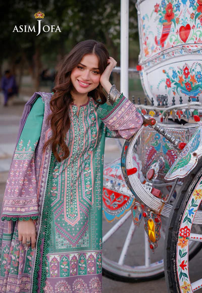 Asim Jofa | PRINTED ARABIC LAWN | AJPL-15