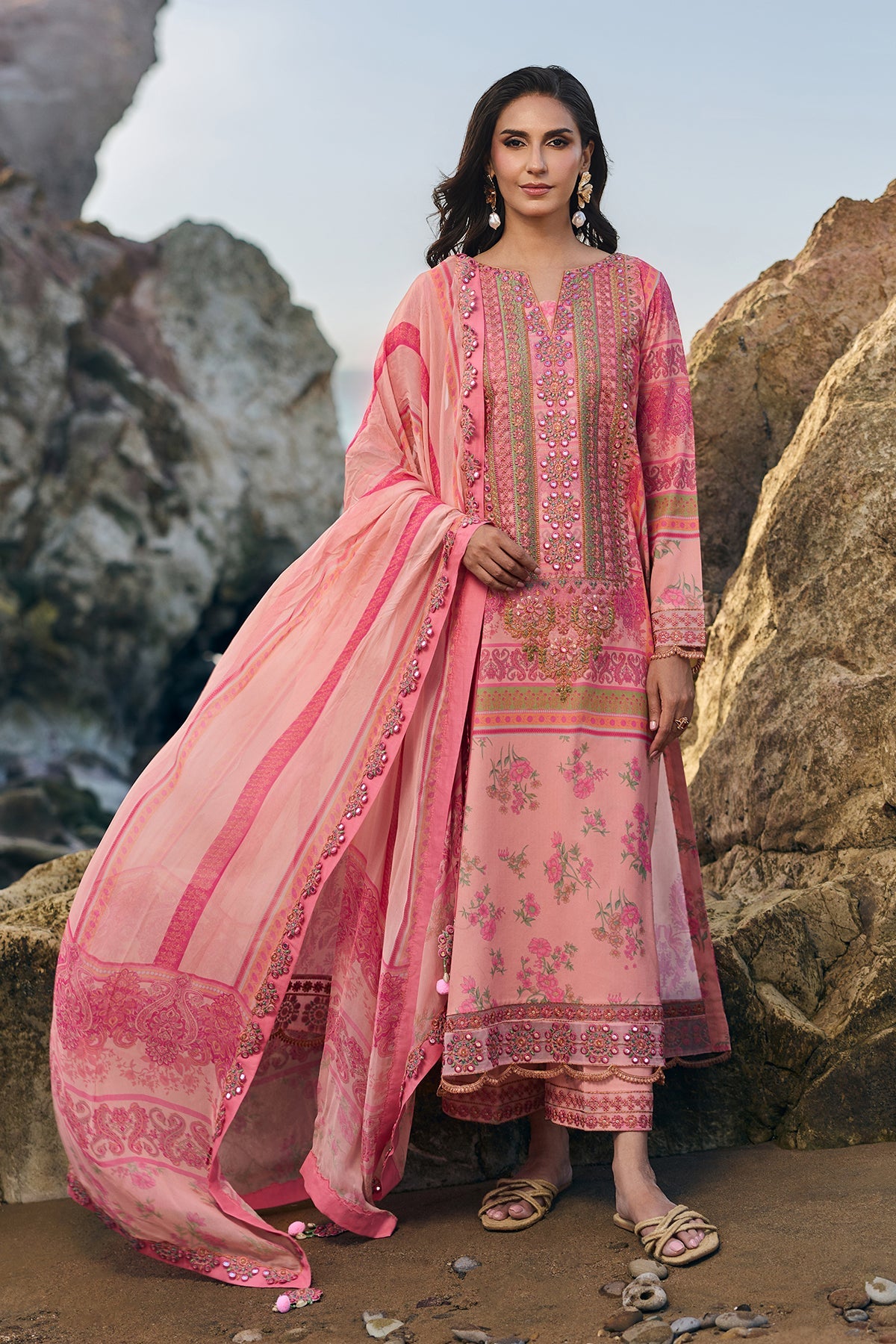 Charizma | 3-PC Unstitched Embroidered Swiss Collection | CSM6-06