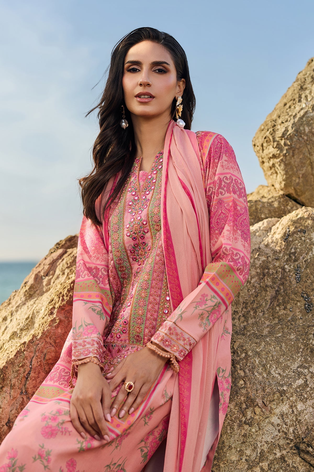 Charizma | 3-PC Unstitched Embroidered Swiss Collection | CSM6-06