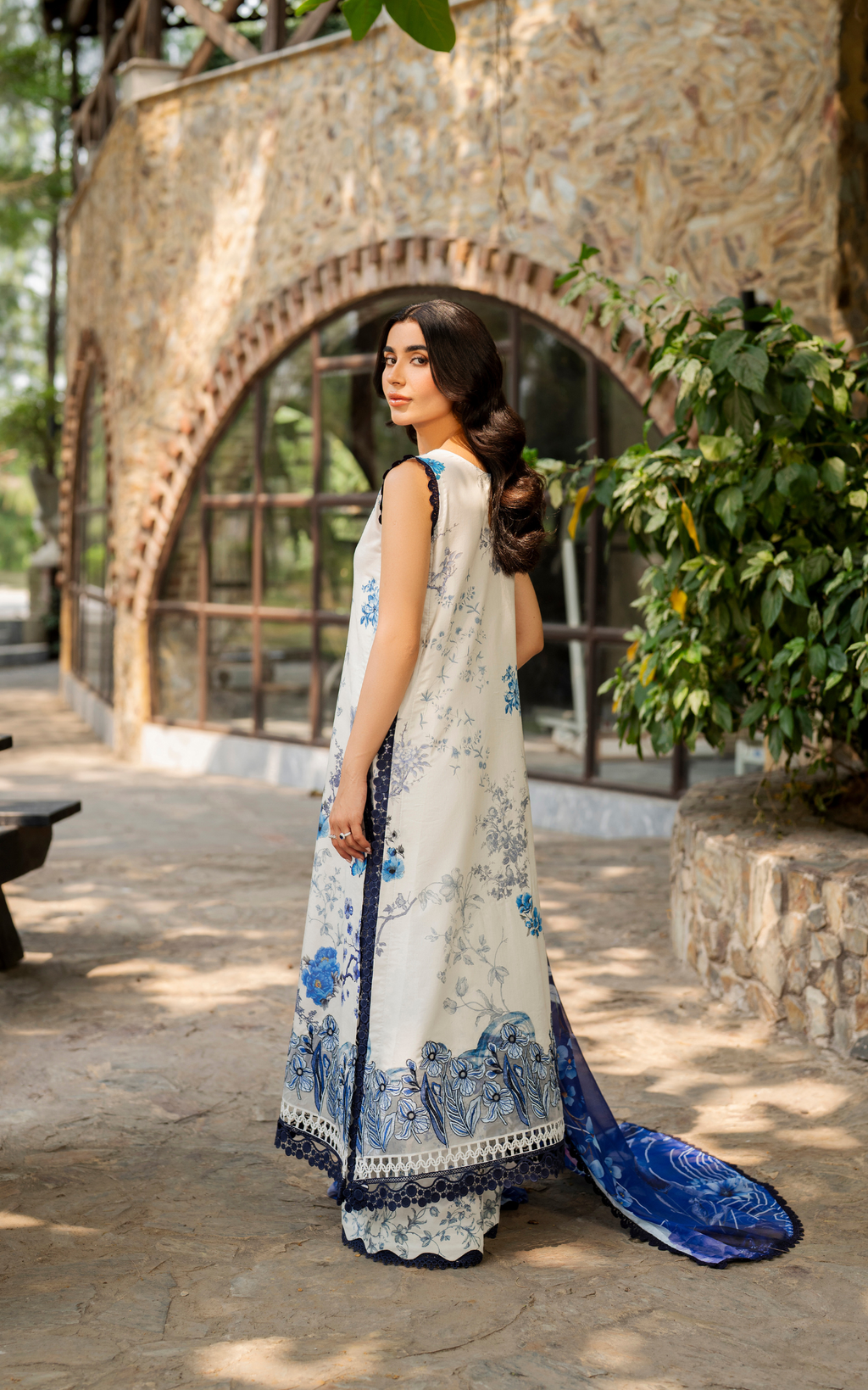 Asifa & Nabeel | Meraki 3 Pcs EMbroidered Lawn | Starlit MSSL-03