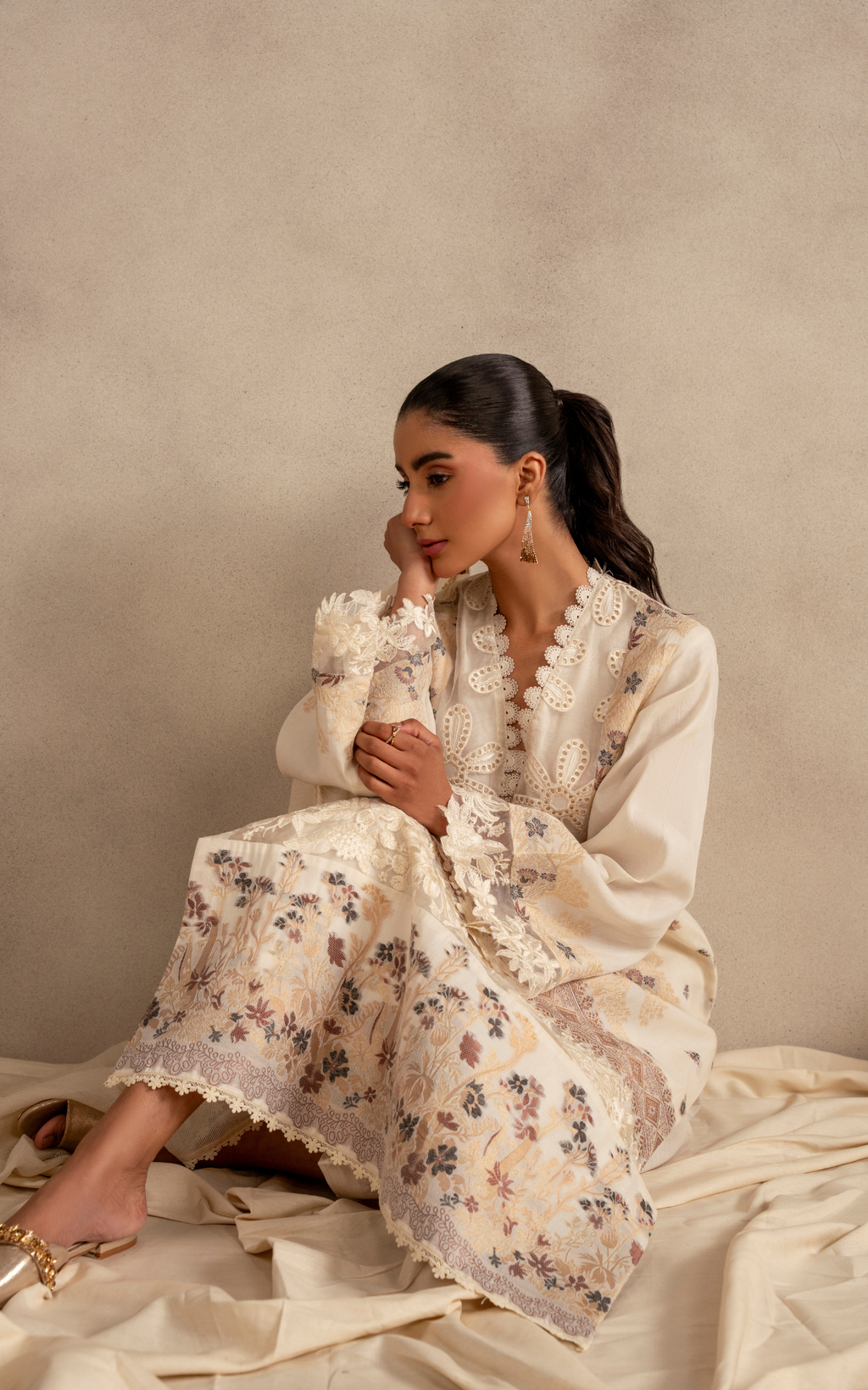 Asifa & Nabeel | Meraki 3 Pcs EMbroidered Lawn | Cloud Nine MSSL-09