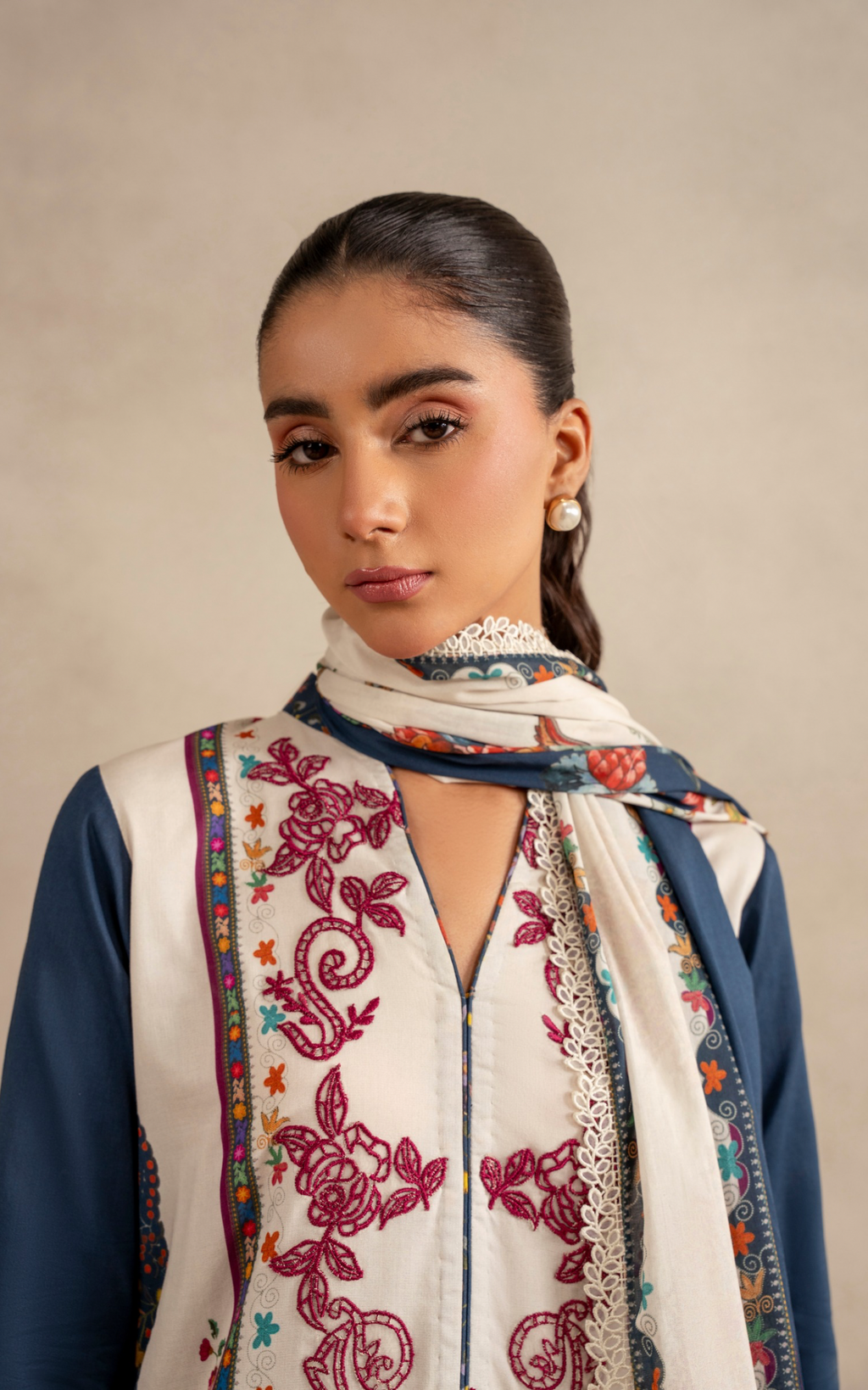Asifa & Nabeel | Meraki 3 Pcs EMbroidered Lawn | Saffron Soul MSSL-10
