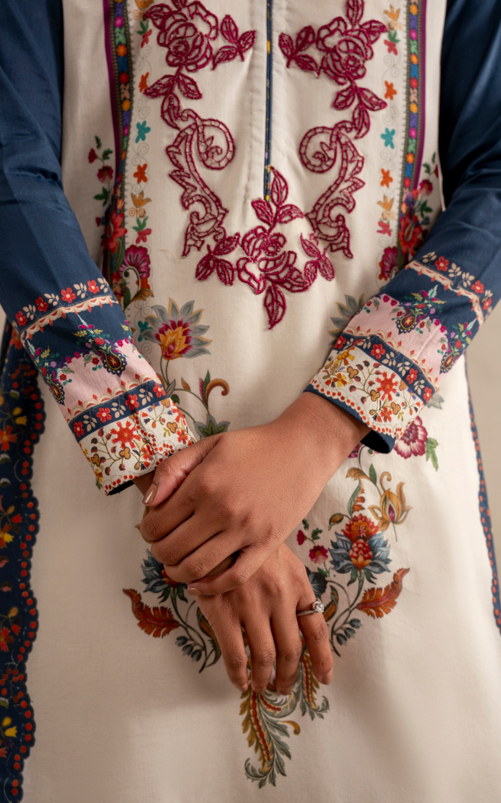 Asifa & Nabeel | Meraki 3 Pcs EMbroidered Lawn | Saffron Soul MSSL-10