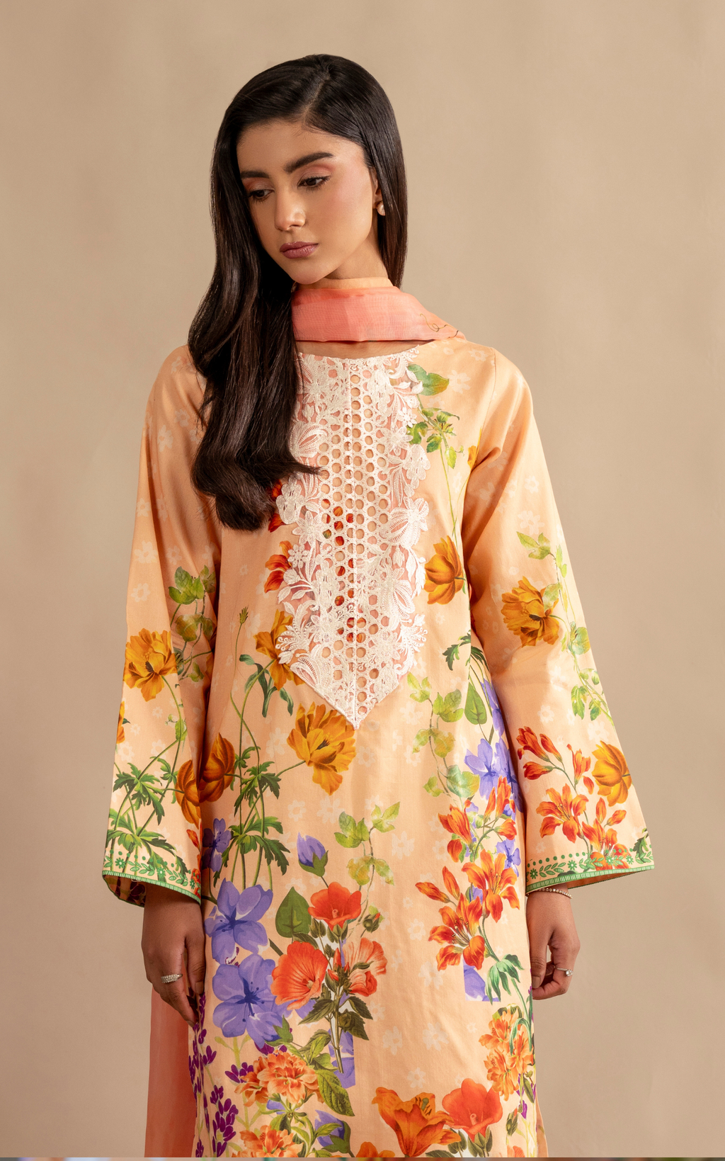 Asifa & Nabeel | Meraki 3 Pcs EMbroidered Lawn | Marigold Muse MSSL-11