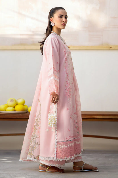 Saad Shaikh | Embroidered Lawn | Pink Oasis