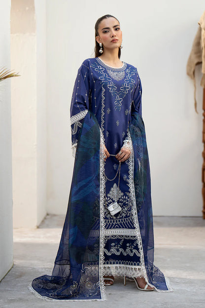 Saad Shaikh | Embroidered Lawn | Tawny