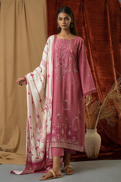 3 Piece – Premium Embroidered Karandi – 8291