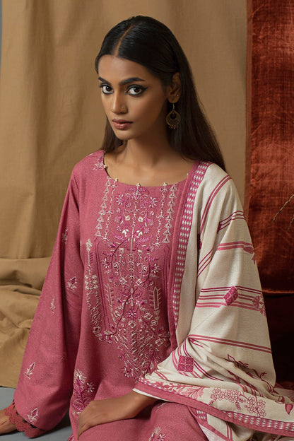 3 Piece – Premium Embroidered Karandi – 8291
