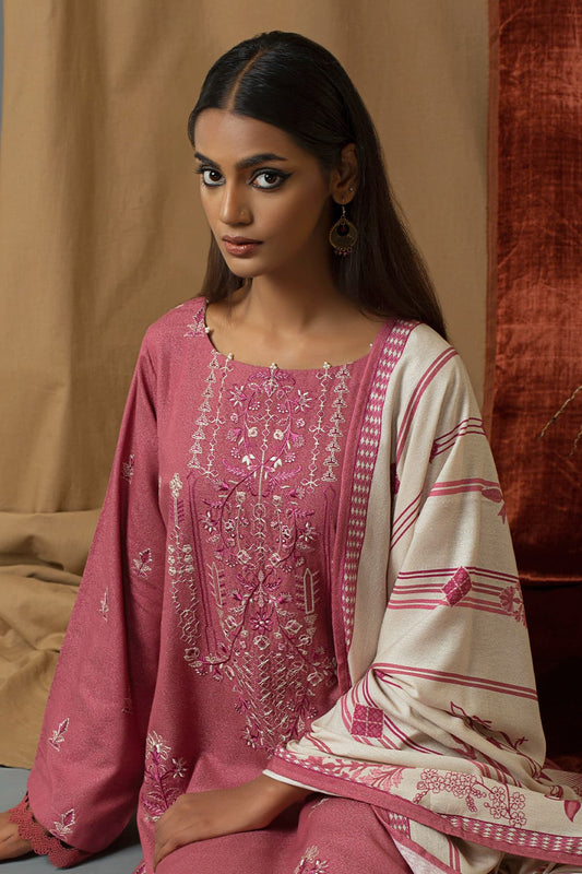 3 Piece – Premium Embroidered Karandi – 8291
