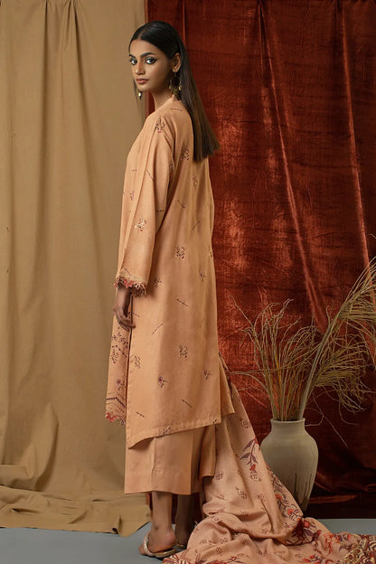 3 Piece – Premium Embroidered Karandi – 8300