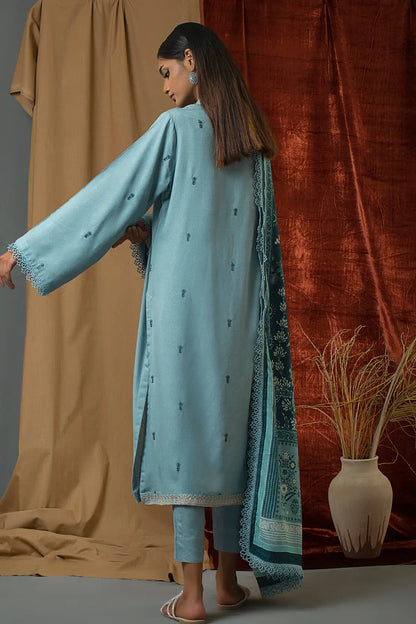 3 Piece – Premium Embroidered Karandi – 8292