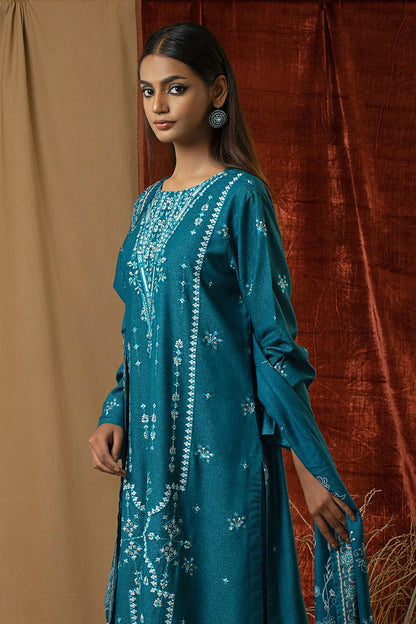 3 Piece – Premium Embroidered Karandi – 8294