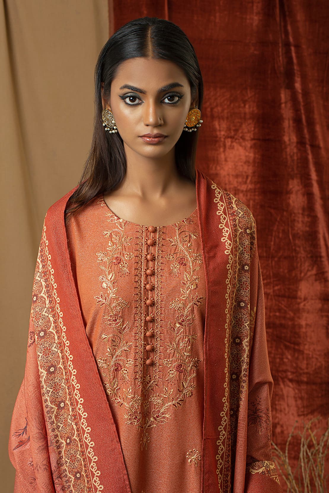 3 Piece – Premium Embroidered Karandi – 8297 – modrenshoppingmall